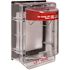 Weather Stopper without Horn, Outdoor Pull Station Cover, Clear Spacer with Gaskets, Fire Label, Polycarbonate
