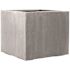 Vasesource 32.5 in. x 35.5 in. x 35.5 in. Jumbo Lg Black Cube Fiberstone Planter