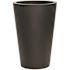 Vasesource 27.5 in. x 18.5 in. x 18.5 in. Belle Med Natural Black Round Fiberstone Planter