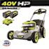 RYOBI 40V HP Brushless 21 in. Cordless Battery Walk Behind Multi-Blade Self-Propelled Mower - (2) 6.0 Ah Batteries & Charger