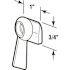Prime-Line Chrome/Diecast Left Hand Sliding Window Sash Lock (5-Pack)