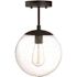 Design House Gracelyn 9 in. Matte Black Ceiling Light Semi-Flush Mount