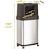 18 Gal. Rectangular Dual Push Door Stainless Steel Trash Can W/Wheels & AbsorbX Odor Control System Slim & Space-Saving