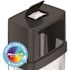 24 Gal Rectangular Dual Push Door Stainless Steel Trash Can W/Wheels & AbsorbX Odor Control System Slim & Space-Saving