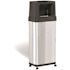 24 Gal Rectangular Dual Push Door Stainless Steel Trash Can W/Wheels & AbsorbX Odor Control System Slim & Space-Saving