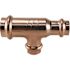 Apollo 3/4 in. x 1/2 in. x 1/2 in. Copper Press Reducing Tee Fitting