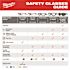 Milwaukee Gray Performance Safety Glasses Fog-Free Lenses