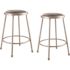 National Public Seating 24 in. Grey Heavy-Duty Vinyl Padded Steel Stool (2-Pack)