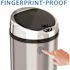 HLS COMMERCIAL 8 Gal. Round Stainless Steel Sensor Commercial Trash Can with Odor Filter