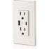 Leviton Decora 15 Amp Tamper Resistant Duplex Outlet (with Type A and C USB Charger), White