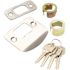 Waterbury Satin Nickel Keyed Entry Door Knob and Single Cylinder Deadbolt Combo Pack with KW1 Keyway Keyed Differently
