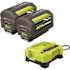 RYOBI 40V Lithium-Ion 6.0 Ah High Capacity Battery and Rapid Charger Starter Kit (2-Batteries)