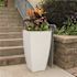 Mayne Kobi 32 in. Tall White Self-Watering Polyethylene Planter