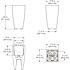Mayne Kobi 32 in. Tall White Self-Watering Polyethylene Planter