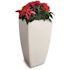 Mayne Kobi 32 in. Tall White Self-Watering Polyethylene Planter