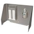 Splash Guard Wrap Around with Paper and Soap Holders Deluxe Portable Sink