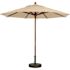 9 ft. Wooden Push-Up Market umbrella in Khaki