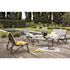 Sunset Volcanic Black Conversational Resin Sling Stacking Outdoor Lounge Chair in Gray