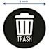 HLS COMMERCIAL Vinyl UV-Resistant Trash Decal Sticker Set (3-Pack)