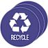 HLS COMMERCIAL Vinyl UV-Resistant Recycle Decal Sticker Set (3-Pack)