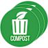 HLS COMMERCIAL Vinyl UV-Resistant Compost Decal Sticker Set (3-Pack)