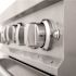ZLINE Kitchen and Bath 24 in. 4 Burner Dual Fuel Range with Brass Burners in Stainless Steel