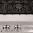 ZLINE Kitchen and Bath 36 in. 6 Burner Front Control Gas Cooktop with Brass Burners in Stainless Steel