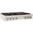 ZLINE Kitchen and Bath 48 in. 7 Burner Front Control Gas Cooktop with Brass Burners in Stainless Steel with Griddle