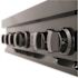 ZLINE Kitchen and Bath 36 in. 6 Burner Front Control Gas Cooktop with Brass Burners in Black Stainless Steel