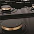 ZLINE Kitchen and Bath 36 in. 6 Burner Front Control Gas Cooktop with Brass Burners in Black Stainless Steel