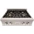 ZLINE Kitchen and Bath 30 in. Legacy Gas Rangetop with 4 Brass Burners and Porcelain Cooktop in Satin Stainless Steel
