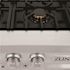 ZLINE Kitchen and Bath 30 in. Legacy Gas Rangetop with 4 Brass Burners and Porcelain Cooktop in Satin Stainless Steel