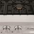 ZLINE Kitchen and Bath 36 in. Legacy Gas Rangetop with 6 Brass Burners and Porcelain Cooktop in Satin Stainless Steel