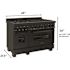 ZLINE Kitchen and Bath 48 in. 7 Burner Double Oven Dual Fuel Range with Brass Burners in Black Stainless Steel