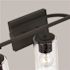 Generation Lighting Lawrence 3-Light Midnight Black Bathroom Vanity Light with Clear Seeded Glass Shades