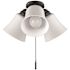 Hampton Bay Williamson 3 Light Matte Black Universal LED Ceiling Fan Shades Light Kit