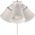 Hampton Bay Williamson 3 Light Matte White Universal LED Ceiling Fan Shades Light Kit