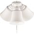 Hampton Bay Williamson 3 Light Matte White Universal LED Ceiling Fan Shades Light Kit