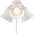 Hampton Bay Williamson 3 Light Matte White Universal LED Ceiling Fan Shades Light Kit