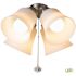 Hampton Bay 3-Light Brushed Nickel Ceiling Fan Shades LED with Light Kit