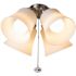 Hampton Bay 3-Light Brushed Nickel Ceiling Fan Shades LED with Light Kit
