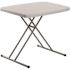 20 in. W x 30 in. D Speckled Grey High-Density Polyethylene (HDPE) Top Height Adjustable Personal Folding Table