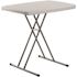 20 in. W x 30 in. D Speckled Grey High-Density Polyethylene (HDPE) Top Height Adjustable Personal Folding Table