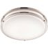 PRIVATE BRAND UNBRANDED 14 in. Brushed Nickel Selectable LED CCT Round Flush Mount Light