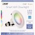 Feit Electric 4 in. 720 Lumens Wi-Fi Smart Selectable CCT RGBW Integrated LED Retrofit Recessed Light Trim,White 4-Pack