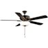 Hampton Bay Rothley II 52 in. LED Matte Black Ceiling Fan with Light Kit