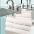 Oxford Gold 24 in. x 50 in. #10 lbs White Cotton/Polyester Blend Cam Border Bath Towel