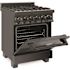 ZLINE Kitchen and Bath 24 in. 4 Burner Dual Fuel Range in Black Stainless Steel