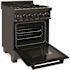 ZLINE Kitchen and Bath 24 in. 4 Burner Dual Fuel Range in Black Stainless Steel