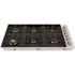 ZLINE Kitchen and Bath 36 in. 6 Burner Top Control Porcelain Gas Cooktop with Brass Burners in Stainless Steel